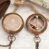 Sundial Compass | Couple Anniversary Gift, Personalized gift compass , Christmas Gift for him Engraved compass , Gift for Dad, Boyfriend Gift for Men
